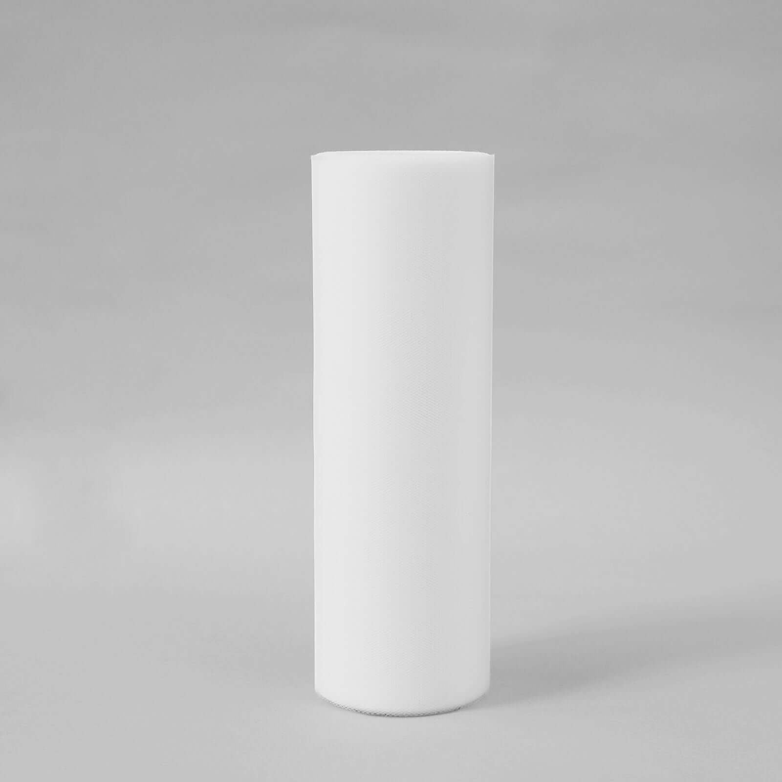 12"x100 Yards White Tulle Fabric Bolt, Sheer Fabric Spool Roll For Crafts - Linen Luxes