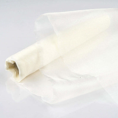 12"x10yd Ivory Sheer Chiffon Fabric Bolt, DIY Voile Drapery Fabric - Linen Luxes