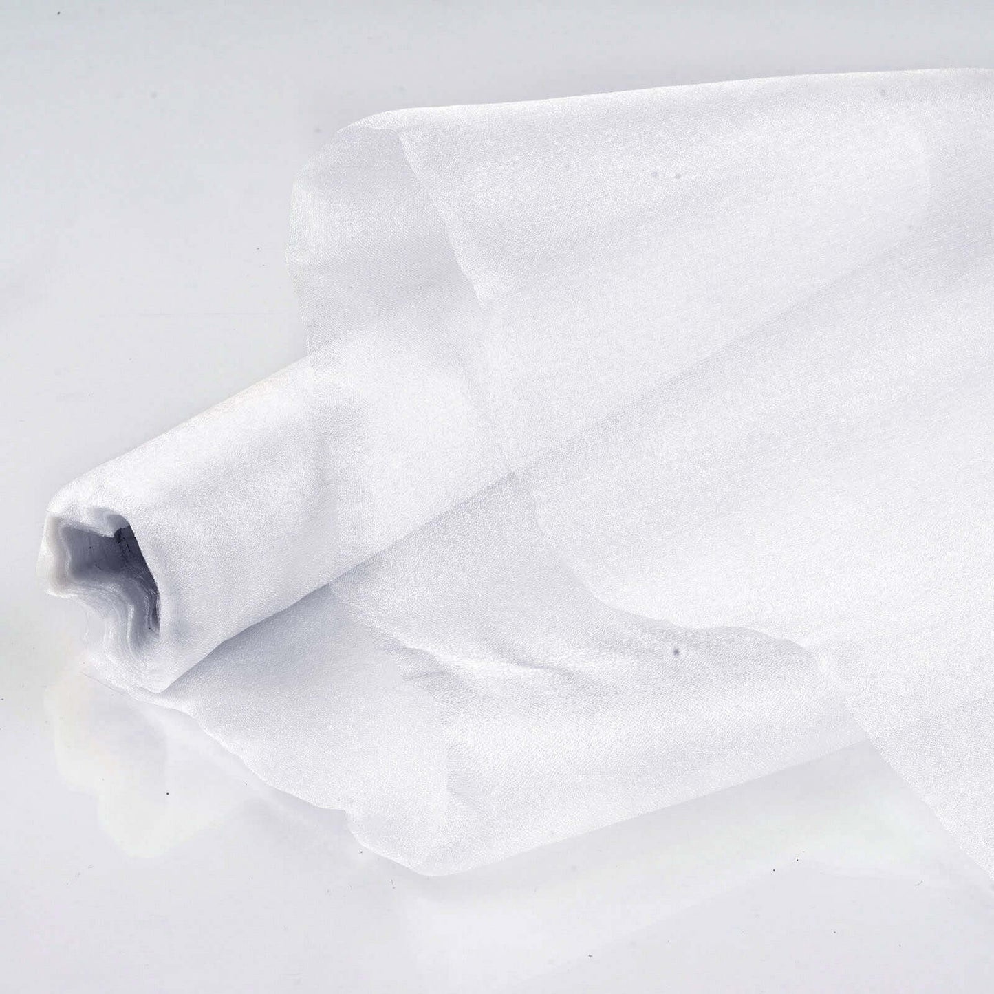 12"x10yd White Sheer Chiffon Fabric Bolt, DIY Voile Drapery Fabric - Linen Luxes