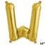13" Gold Letter & Number Balloons, Shiny Metallic Mylar Foil Alphabet Balloons - Linen Luxes