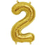 13" Gold Letter & Number Balloons, Shiny Metallic Mylar Foil Alphabet Balloons - Linen Luxes