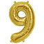 13" Gold Letter & Number Balloons, Shiny Metallic Mylar Foil Alphabet Balloons - Linen Luxes
