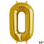 13" Gold Letter & Number Balloons, Shiny Metallic Mylar Foil Alphabet Balloons - Linen Luxes
