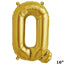 13" Gold Letter & Number Balloons, Shiny Metallic Mylar Foil Alphabet Balloons - Linen Luxes