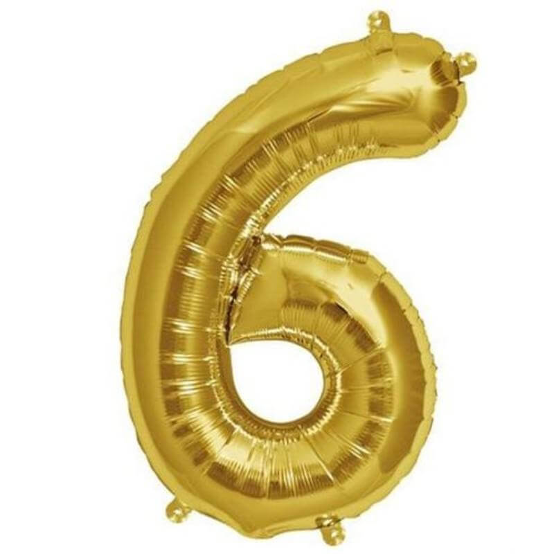 13" Gold Letter & Number Balloons, Shiny Metallic Mylar Foil Alphabet Balloons - Linen Luxes