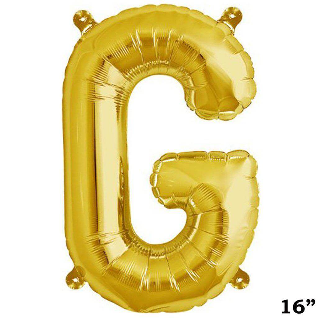 13" Gold Letter & Number Balloons, Shiny Metallic Mylar Foil Alphabet Balloons - Linen Luxes