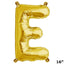 13" Gold Letter & Number Balloons, Shiny Metallic Mylar Foil Alphabet Balloons - Linen Luxes