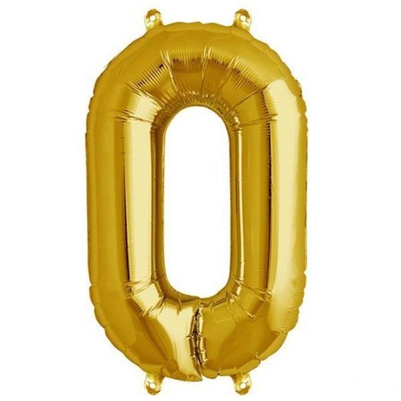 13" Gold Letter & Number Balloons, Shiny Metallic Mylar Foil Alphabet Balloons - Linen Luxes