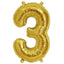 13" Gold Letter & Number Balloons, Shiny Metallic Mylar Foil Alphabet Balloons - Linen Luxes