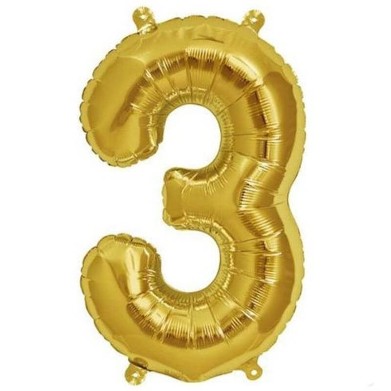 13" Gold Letter & Number Balloons, Shiny Metallic Mylar Foil Alphabet Balloons - Linen Luxes