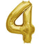 13" Gold Letter & Number Balloons, Shiny Metallic Mylar Foil Alphabet Balloons - Linen Luxes