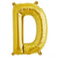 13" Gold Letter & Number Balloons, Shiny Metallic Mylar Foil Alphabet Balloons - Linen Luxes