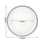 6-Pack Acrylic Round Charger Plates 13" in Clear with Black Beaded Rim, Decorative Dinner Party Charger Tableware