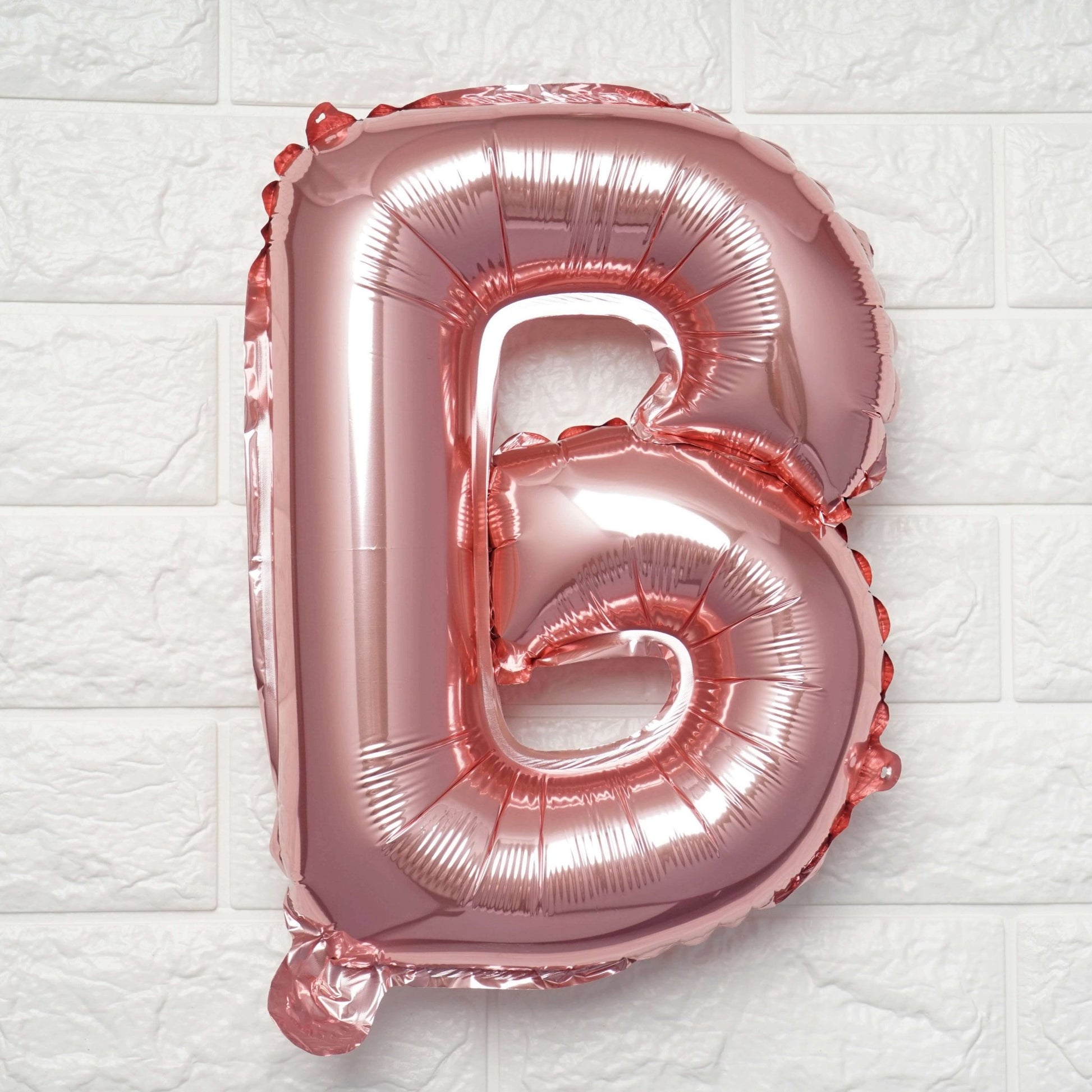 13" Matte Blush Letter and Number Balloons, Mylar Foil Alphabet Balloons - Linen Luxes