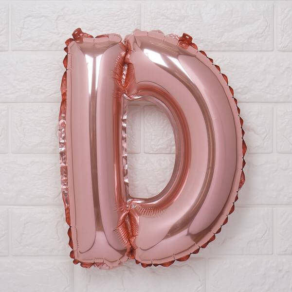 13" Matte Blush Letter and Number Balloons, Mylar Foil Alphabet Balloons - Linen Luxes