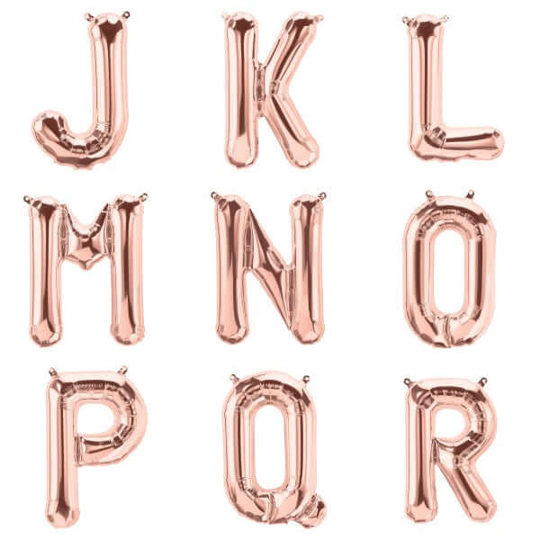 13" Matte Blush Letter and Number Balloons, Mylar Foil Alphabet Balloons - Linen Luxes