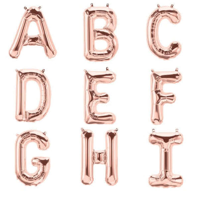 13" Matte Blush Letter and Number Balloons, Mylar Foil Alphabet Balloons - Linen Luxes