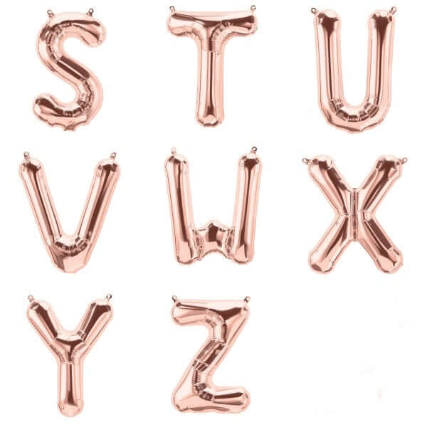 13" Matte Blush Letter and Number Balloons, Mylar Foil Alphabet Balloons - Linen Luxes