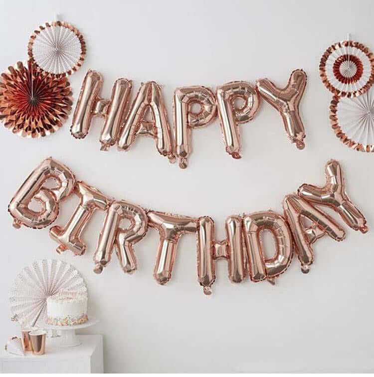 13" Matte Blush Letter and Number Balloons, Mylar Foil Alphabet Balloons - Linen Luxes