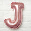13" Matte Blush Letter and Number Balloons, Mylar Foil Alphabet Balloons - Linen Luxes