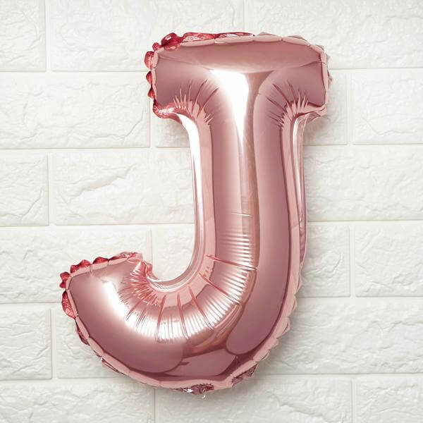 13" Matte Blush Letter and Number Balloons, Mylar Foil Alphabet Balloons - Linen Luxes