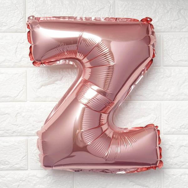 13" Matte Blush Letter and Number Balloons, Mylar Foil Alphabet Balloons - Linen Luxes