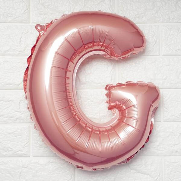 13" Matte Blush Letter and Number Balloons, Mylar Foil Alphabet Balloons - Linen Luxes