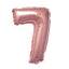 13" Matte Blush Letter and Number Balloons, Mylar Foil Alphabet Balloons - Linen Luxes