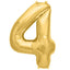 13" Matte Gold Letter and Number Balloons, Mylar Foil Balloons - Linen Luxes