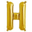 13" Matte Gold Letter and Number Balloons, Mylar Foil Balloons - Linen Luxes