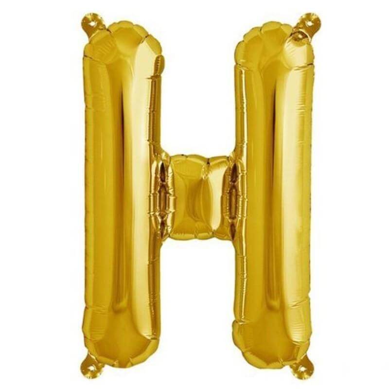 13" Matte Gold Letter and Number Balloons, Mylar Foil Balloons - Linen Luxes