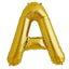 13" Matte Gold Letter and Number Balloons, Mylar Foil Balloons - Linen Luxes