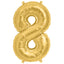 13" Matte Gold Letter and Number Balloons, Mylar Foil Balloons - Linen Luxes
