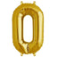 13" Matte Gold Letter and Number Balloons, Mylar Foil Balloons - Linen Luxes