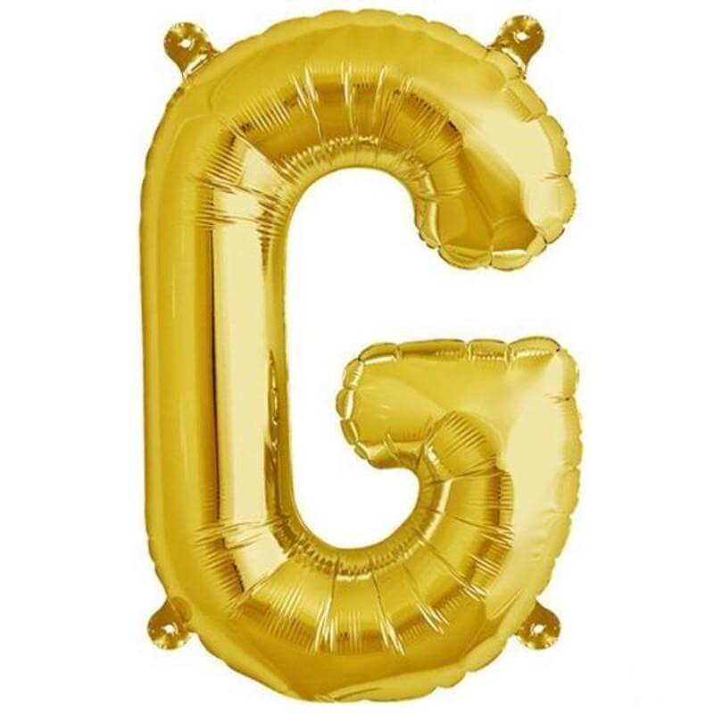 13" Matte Gold Letter and Number Balloons, Mylar Foil Balloons - Linen Luxes