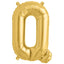 13" Matte Gold Letter and Number Balloons, Mylar Foil Balloons - Linen Luxes