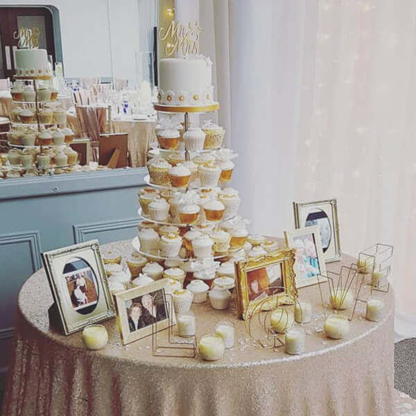 14" Round Clear Acrylic Cake and Cupcake Display Stand Plates, DIY - Linen Luxes