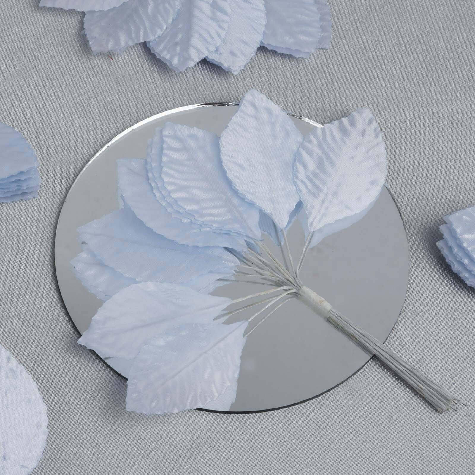 144 Light Blue Burning Passion Leaves - Linen Luxes