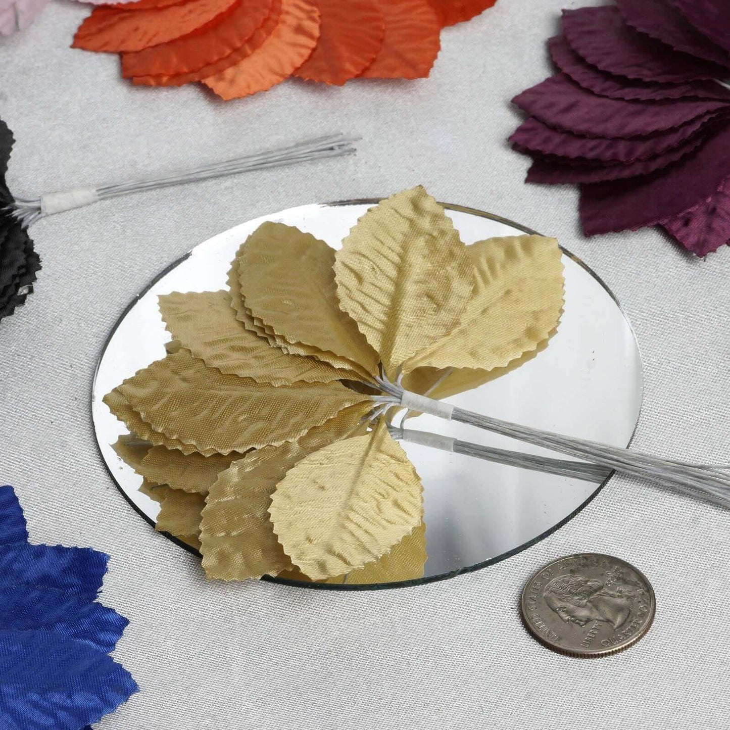 144 Light Blue Burning Passion Leaves - Linen Luxes