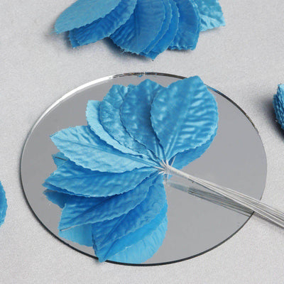 144 Turquoise Burning Passion Leaves - Linen Luxes