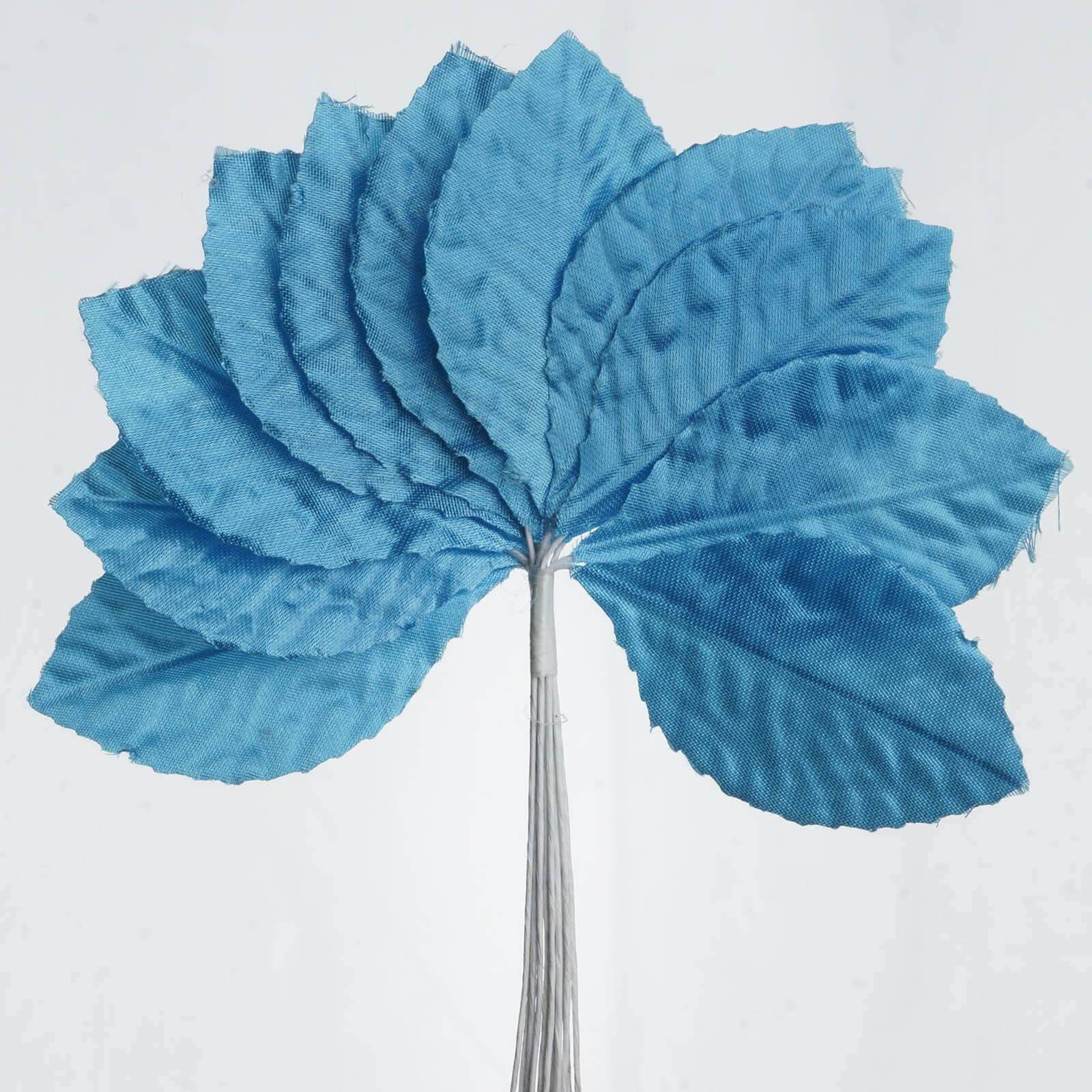 144 Turquoise Burning Passion Leaves - Linen Luxes