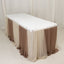 14ft Sheer Pleated Ruffle Skirting Chiffon Table Skirt - Taupe and Beige, Shimmer Sheer, Wrinkle-Free Fabric