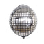 15" Mirrored Silver Disco Ball Mylar Reusable Foil Helium Air Balloon - Linen Luxes