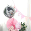 15" Mirrored Silver Disco Ball Mylar Reusable Foil Helium Air Balloon - Linen Luxes