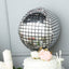 15" Mirrored Silver Disco Ball Mylar Reusable Foil Helium Air Balloon - Linen Luxes