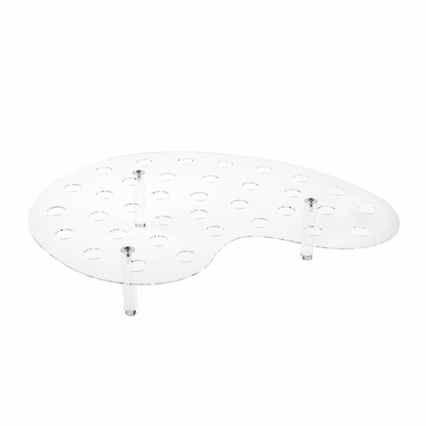 35-Slot Acrylic Ice Cream Cone Display Stand Mini Snow Cone Holder Tray Clear - Durable Party Serving Stand 16"