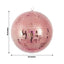 16" Large Rose Gold Foam Disco Mirror Ball With Hanging Swivel Ring, Holiday Party Decor - Linen Luxes
