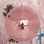 16" Large Rose Gold Foam Disco Mirror Ball With Hanging Swivel Ring, Holiday Party Decor - Linen Luxes