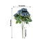 2 Bushes 18" Real Touch Artificial Rose Flower Bouquet,  Dusty Blue Silk Long Stem Flower Arrangements