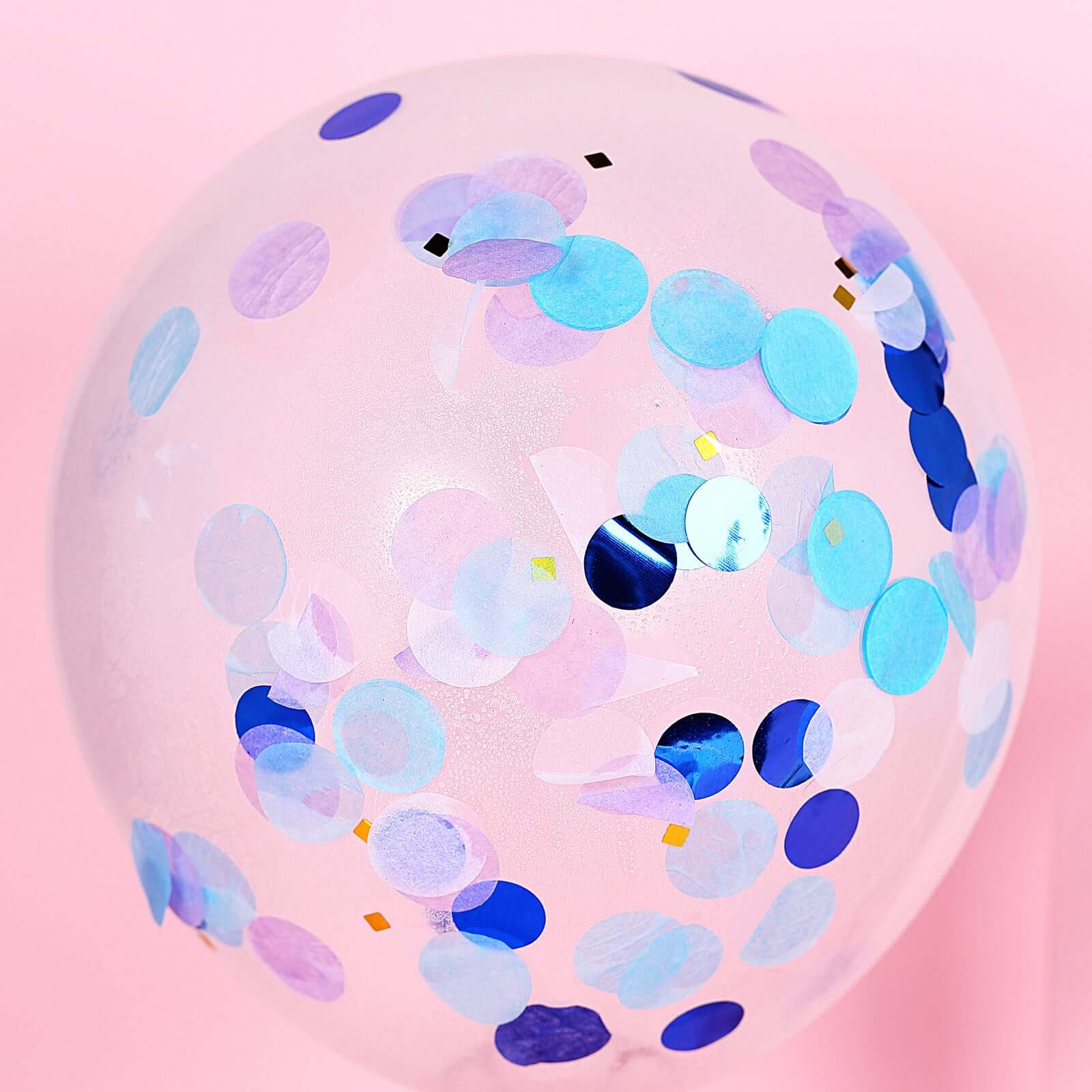 18G Bag Tissue Paper and Foil Table Confetti Mix, Purple Theme Festive Balloon Decor Blue, Gold, Royal Blue, White - Linen Luxes